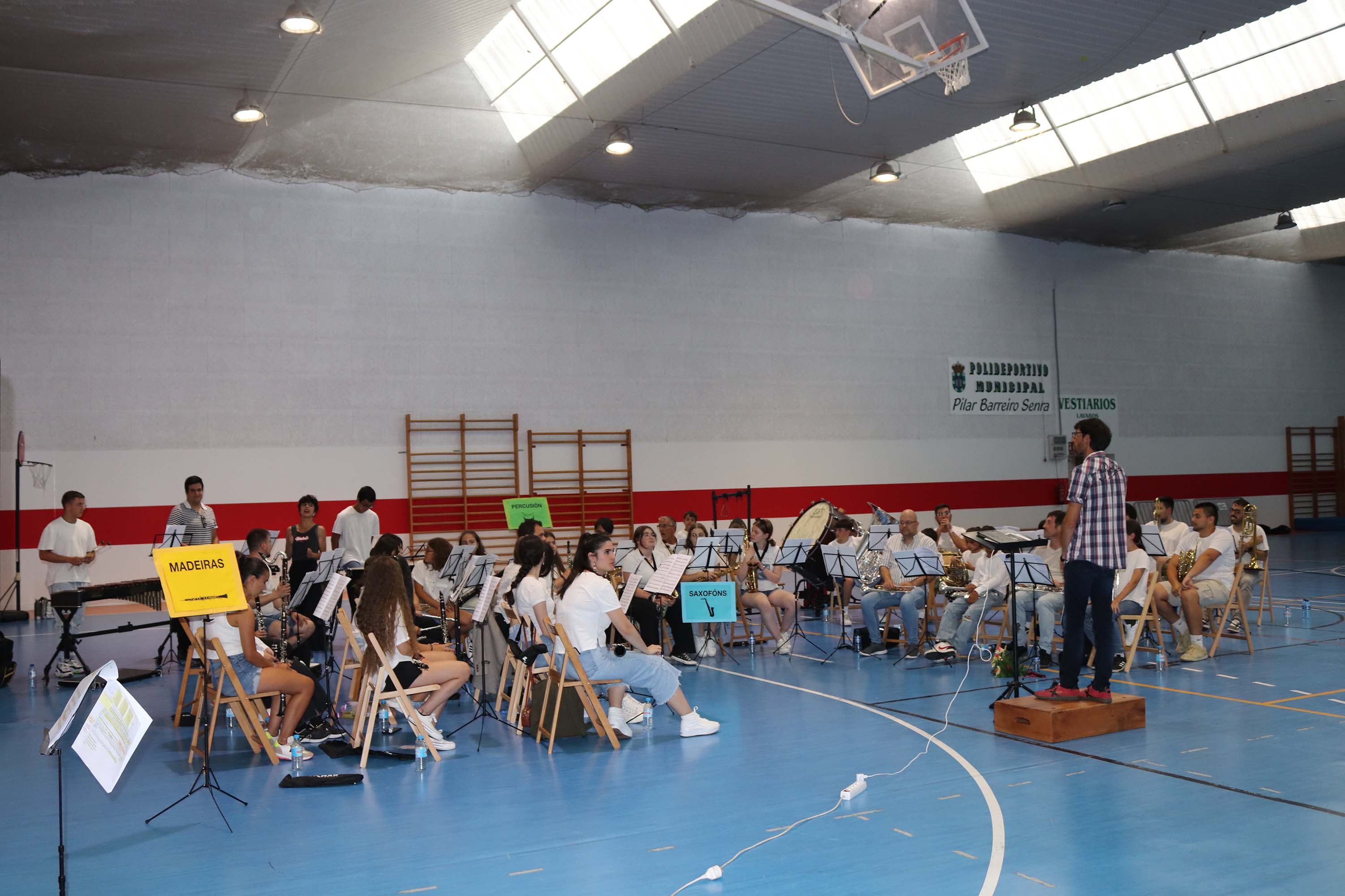 Un total de 30 rapaces e rapazas participaron na primeira edición do Campamento Musical organizado pola Banda de Música de Lousame