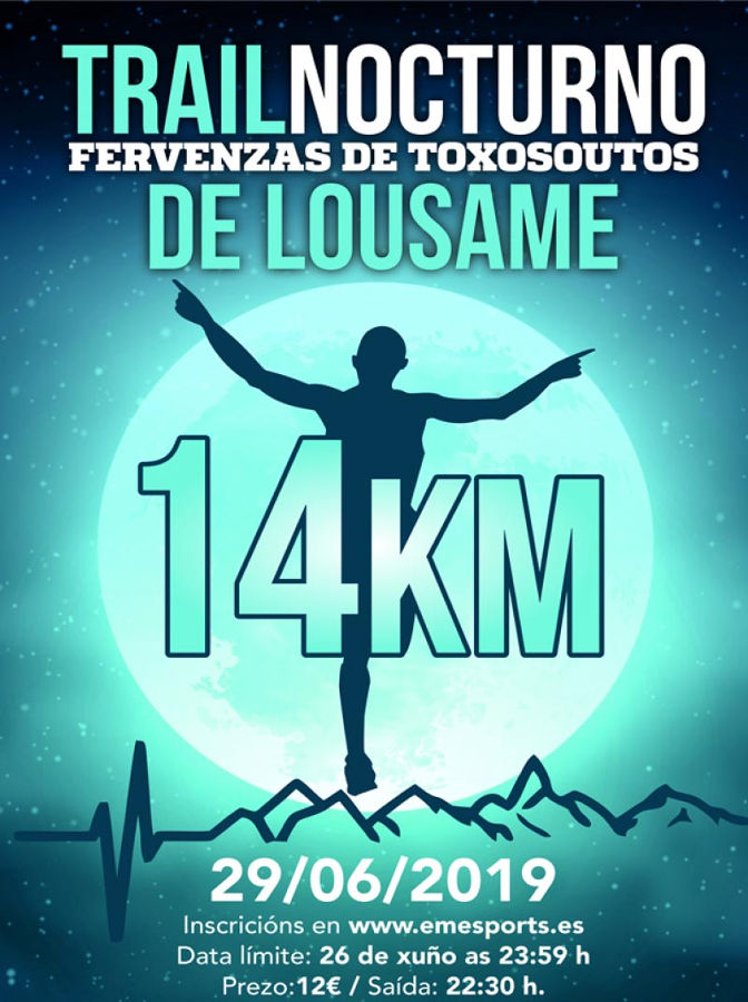 O Club Lousame Deporte organiza o primeiro Trail Nocturno de Lousame “Fervenzas de Toxosoutos” na noite do vindeiro 29 de xuño