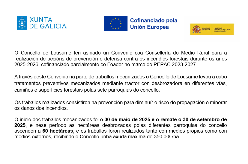 Convenio para a realización de accións de prevención e defensa contra os incendios forestais durante os anos 2025-2026