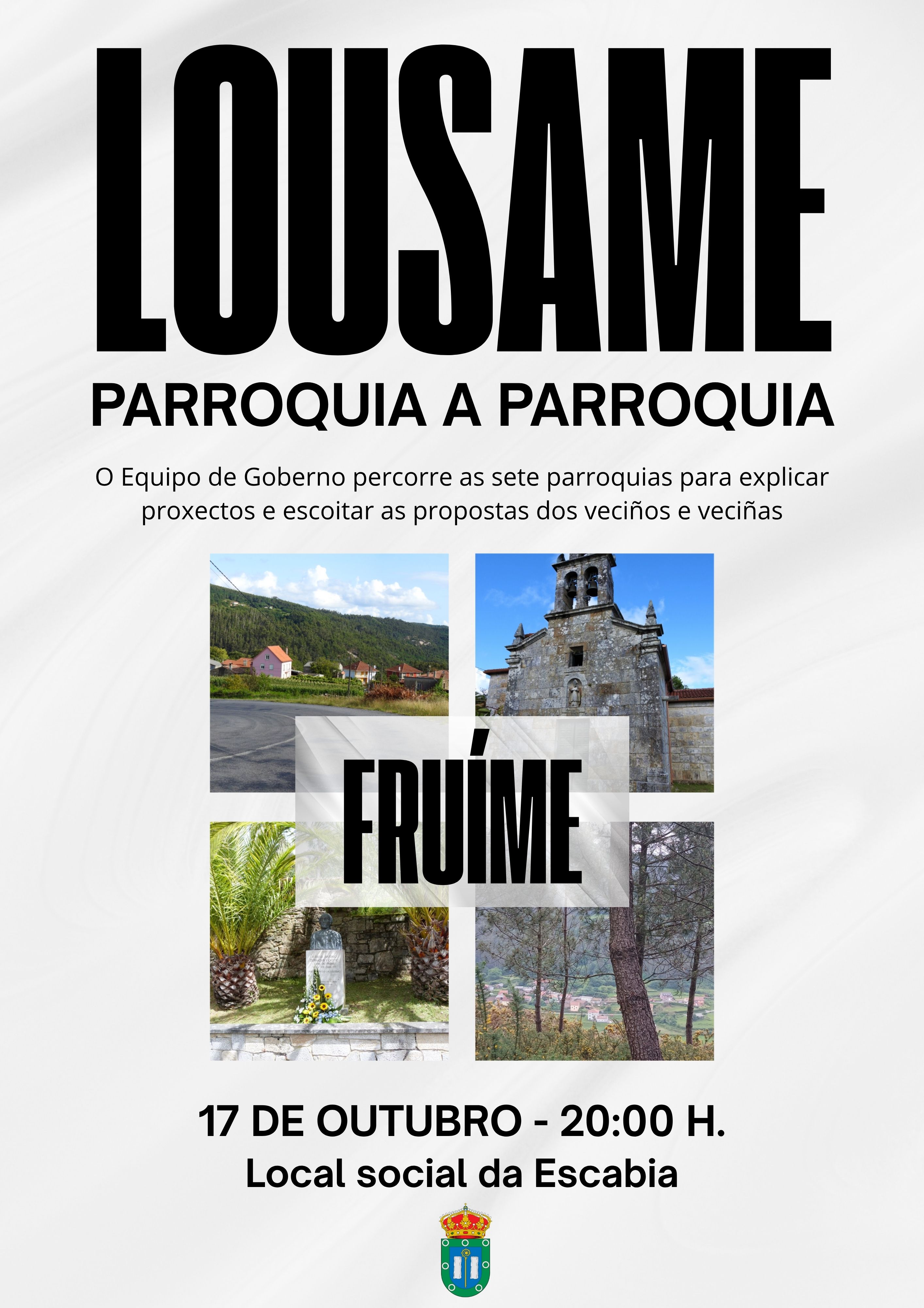O Concello de Lousame inicia este venres en Fruíme unha serie de reunións periódicas coa veciñanza das súas sete parroquias