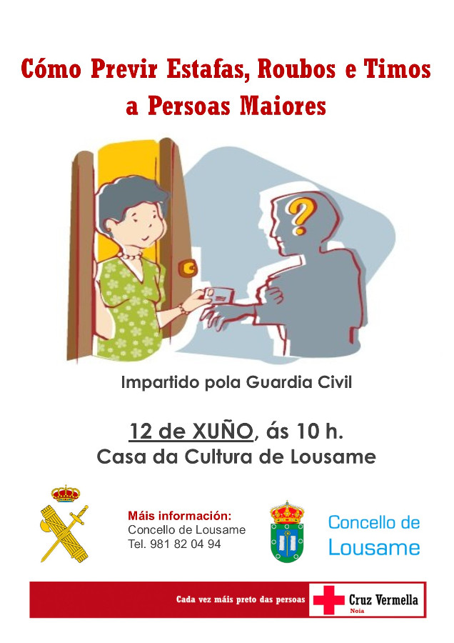 Charla cómo previr timos a persoas maiores
