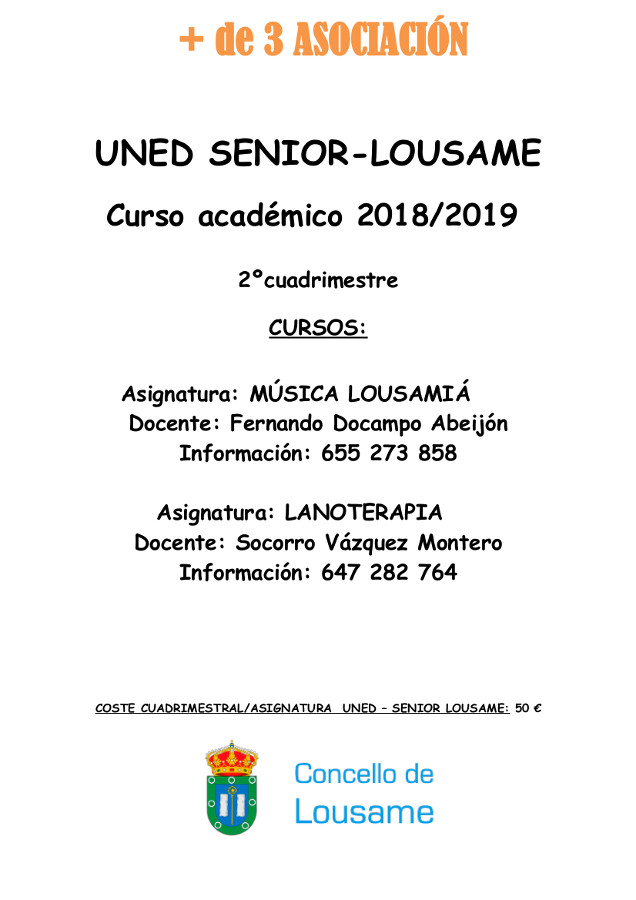 Inscricións UNED Senior