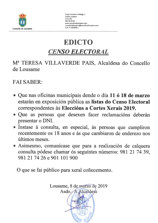 Edicto de censo electoral