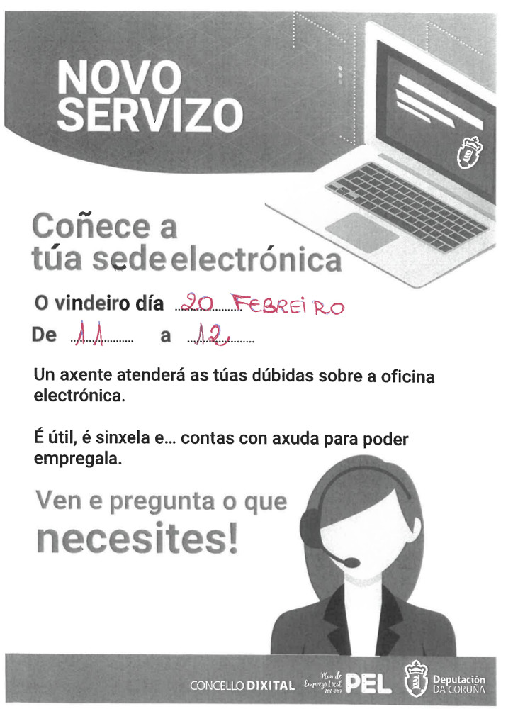 In-formación sobre o emprego da sede electrónica municipal