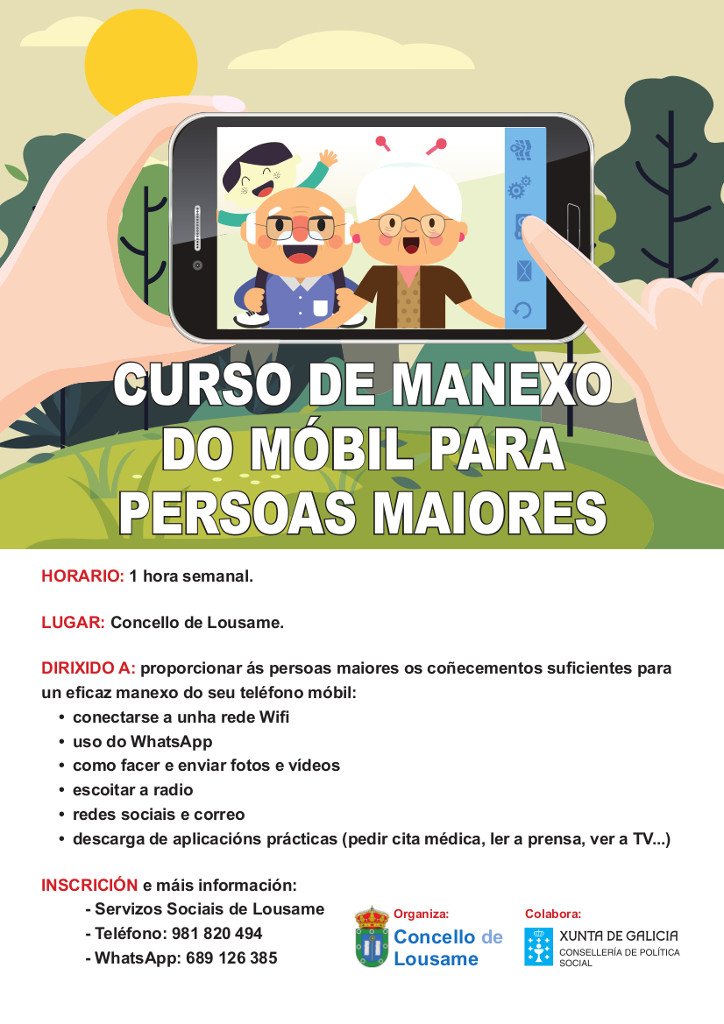 Curso de manexo do móbil para persoas maiores