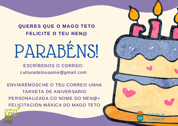 Queres que o Mago Teto felicite o teu nen@